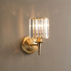 Brass Wall Sconce - Elegant Crystal Accents for Stylish Wall Lighting 2