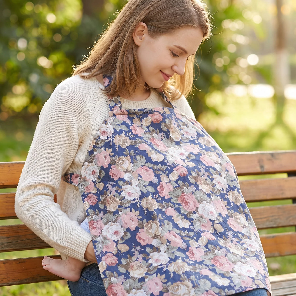 Breathable Nursing Cover Poncho - Comfortable & Discreet Breastfeeding 3