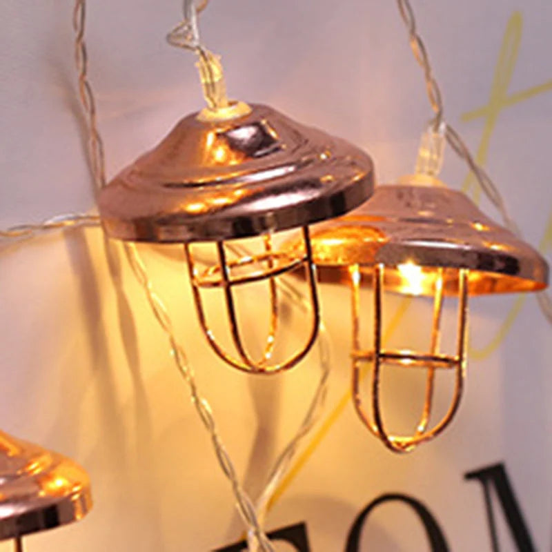 Bronze Art Deco LED String Light - Warm Glow & Adjustable Lengths 11