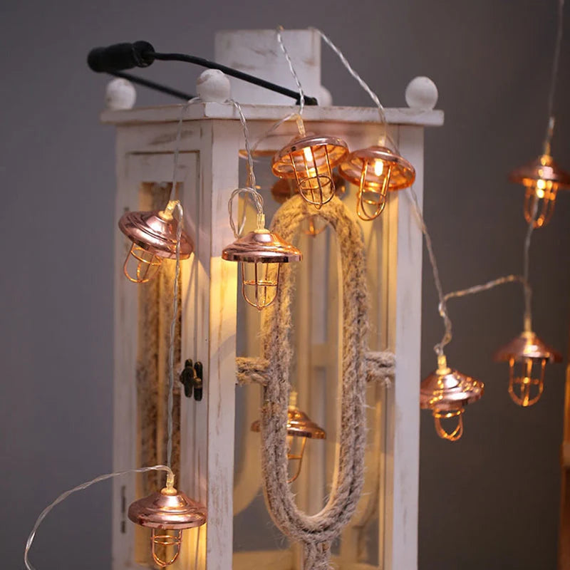 Bronze Art Deco LED String Light - Warm Glow & Adjustable Lengths 4