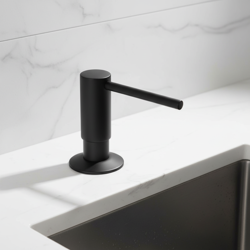 Built-In Kitchen Soap Dispenser - Durable Brass Pump & Space-Saving Design 1