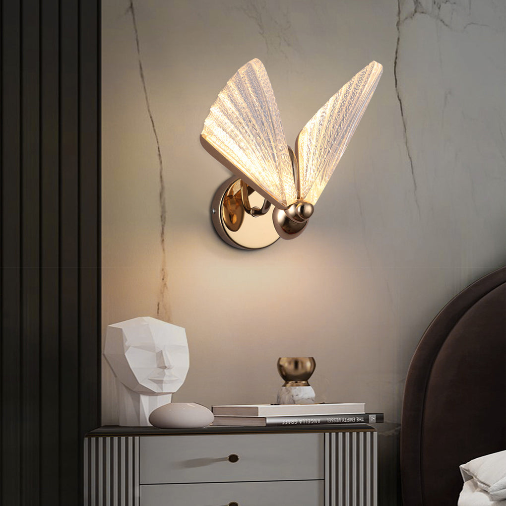 Butterfly Wall Lamp - Elegant Metal & Acrylic Sconce Light for Ambient Lighting 0