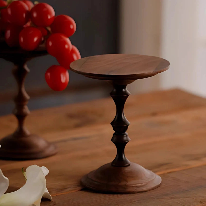 Candle Holder - Elegant Porcelain Dome & Walnut Base 4