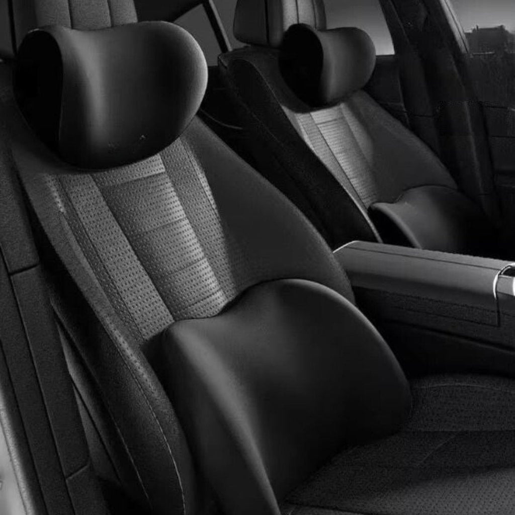 Car Seat Support Set - Ergonomic Neck & Lumbar Memory Foam Cushions 0