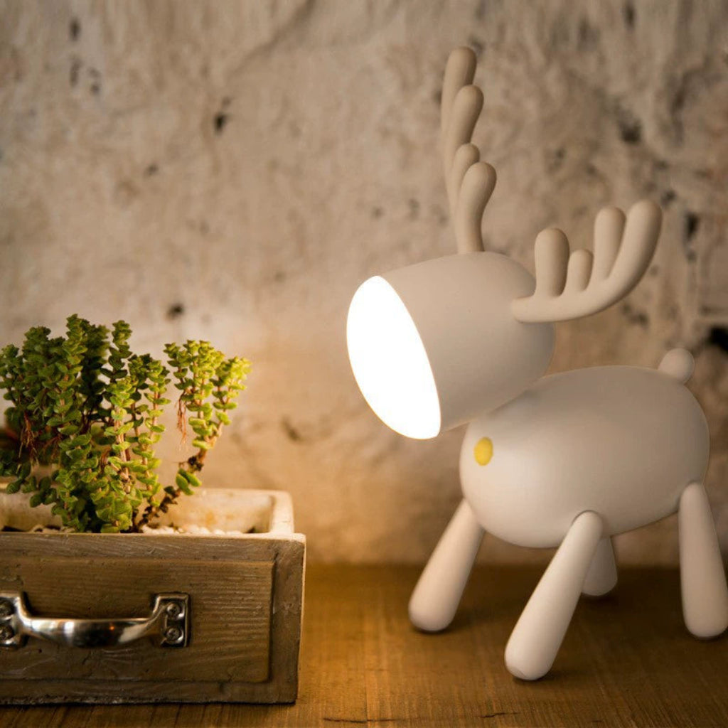 Cartoon Deer LED Night Light - Soft, USB Rechargeable Kids Lamp 2