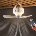 Ceiling Fan with Light Wireless Rechargeable 7200mAh Battery 4 Speed ABS PP Unbranded 02