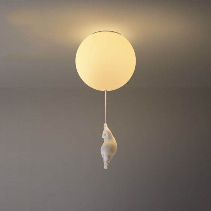 Ceiling Light Bear Balloon Design 12 x 10 in Decorative Indoor Fixture