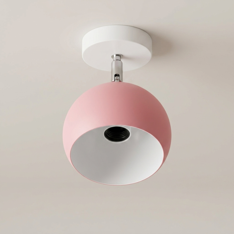 Ceiling Light Flush Mount Plastic Metal, Charming Macaron Design 