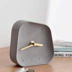 Cement Desk Clock - Stylish Analog Office Clock for Modern Decor 0