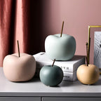 Ceramic Apple Accent Sculpture - Elegant Home Decor & Versatile Room Decor 2