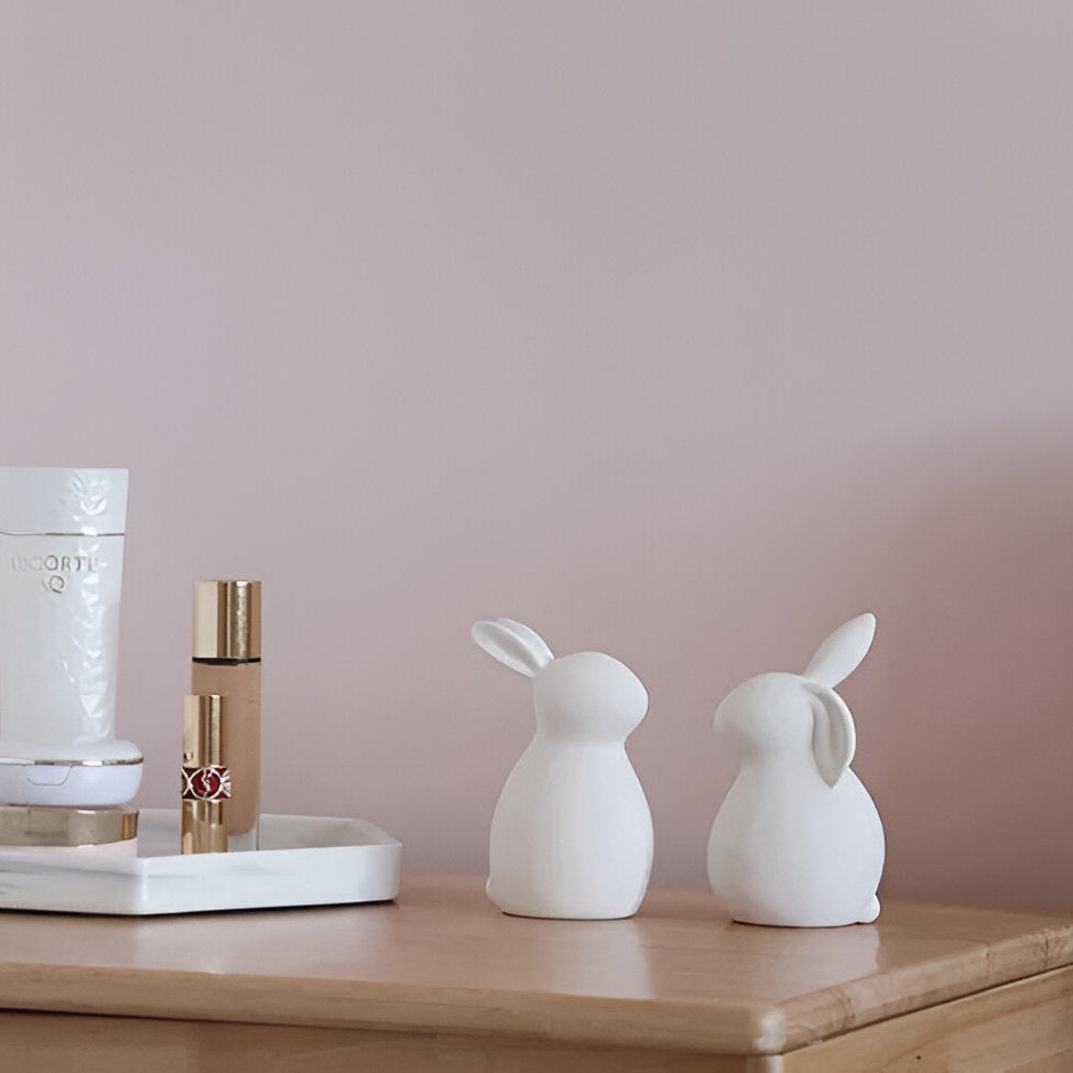 Ceramic Bunny Figurine - Elegant Minimalist Rabbit Decor for Home 4
