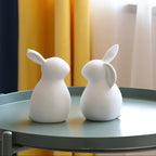 Ceramic Bunny Figurine - Elegant Minimalist Rabbit Decor for Home 7