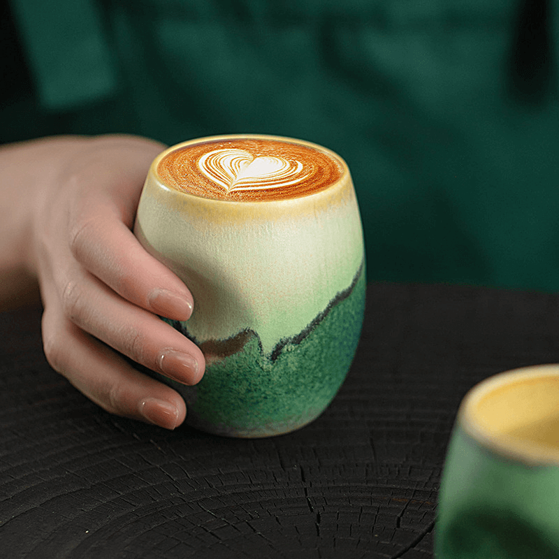 Ceramic Coffee Cup - Ergonomic Design for Espresso, Tea & Lattes 2