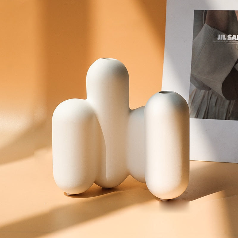 Ceramic Flower Vase - Elegant Design with Anti-Slip Base 5