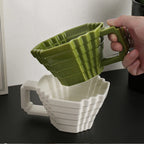 Ceramic Pixel Design Cup and Saucer 2
