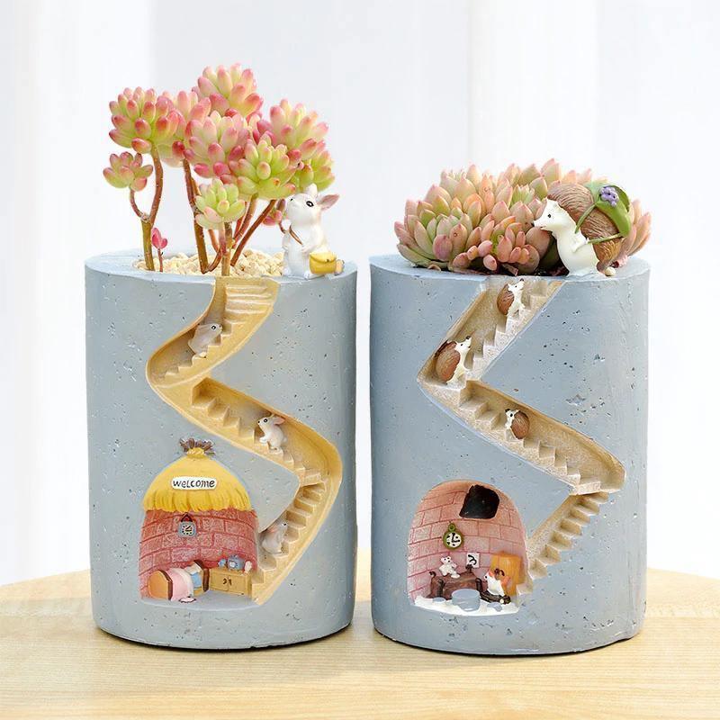 Ceramic Planter Pot - Whimsical Flower Pot for Indoor Plants 1