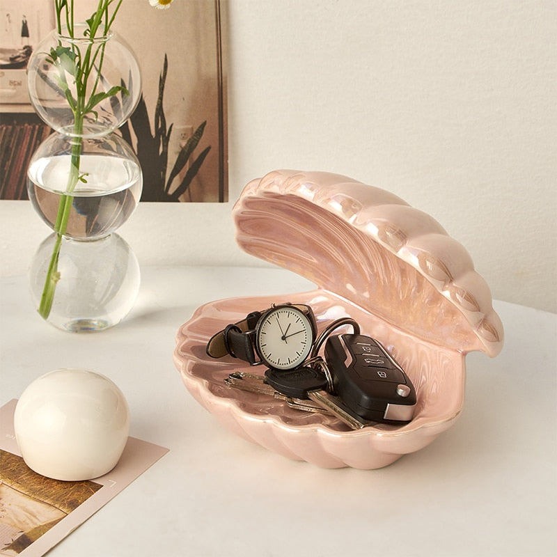 Ceramic Shell Table Lamp - Coastal Design for Living Room & Bedroom 3