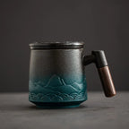 Ceramic Strainer Mug - Elegant Vintage Design for Tea & Coffee 1