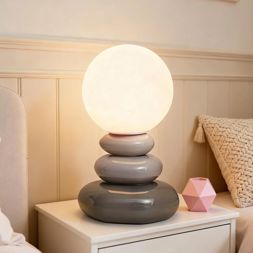 Ceramic Table Lamp - Sculptural Design for Minimalist Bedroom or Living Room 8