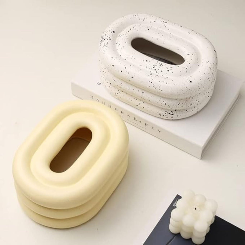 Ceramic Tissue Box Holder - Elegant Cover for Home Decor & Versatile Use 3
