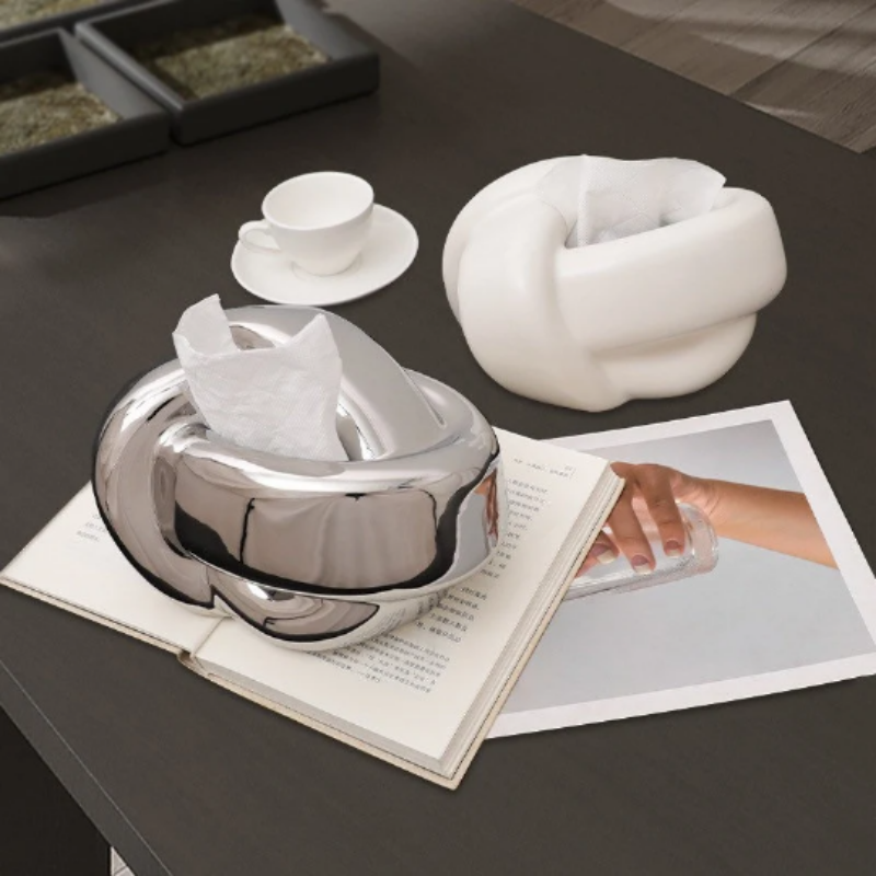 Ceramic Tissue Box Holder - Stylish Cover for Modern Home Décor 1