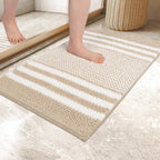Chenille Bath Mat - Ultra-Absorbent Non-Slip Comfort for Bathroom Rugs 2