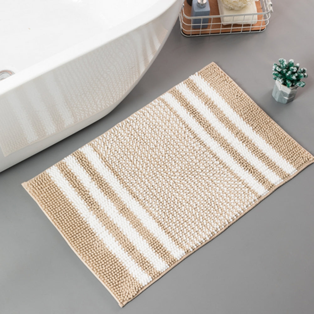 Chenille Bath Mat - Ultra-Absorbent Non-Slip Comfort for Bathroom Rugs 4