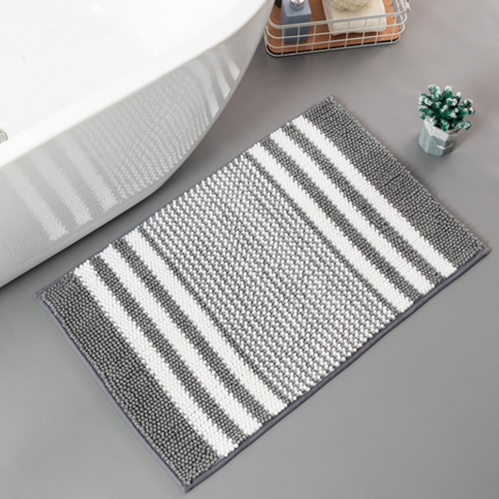 Chenille Bath Mat - Ultra-Absorbent Non-Slip Comfort for Bathroom Rugs 7