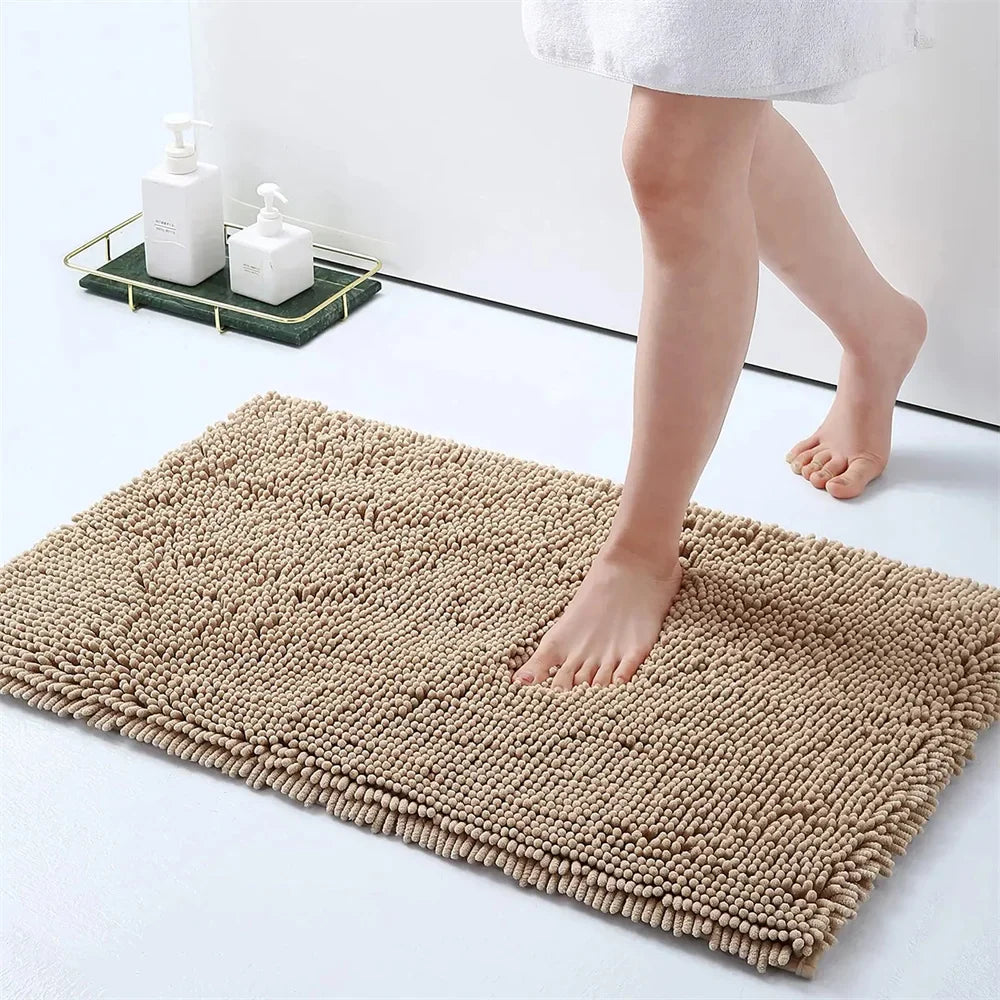Chenille Bath Mat - Ultra Soft, Non-Slip, Quick Dry Comfort 1