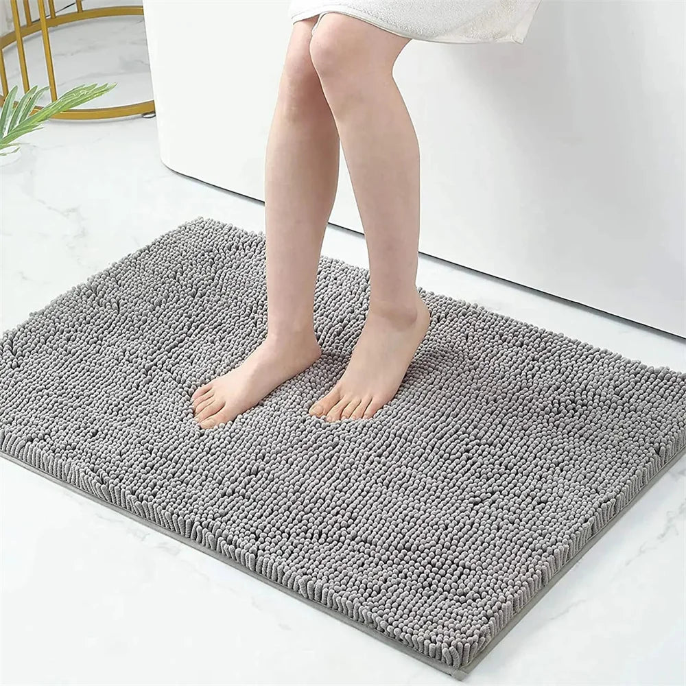 Chenille Bath Mat - Ultra Soft, Non-Slip, Quick Dry Comfort 3