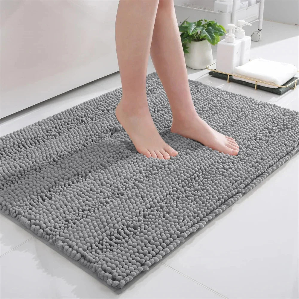 Chenille Bath Mat - Ultra Soft, Non-Slip, Quick Dry Comfort 4