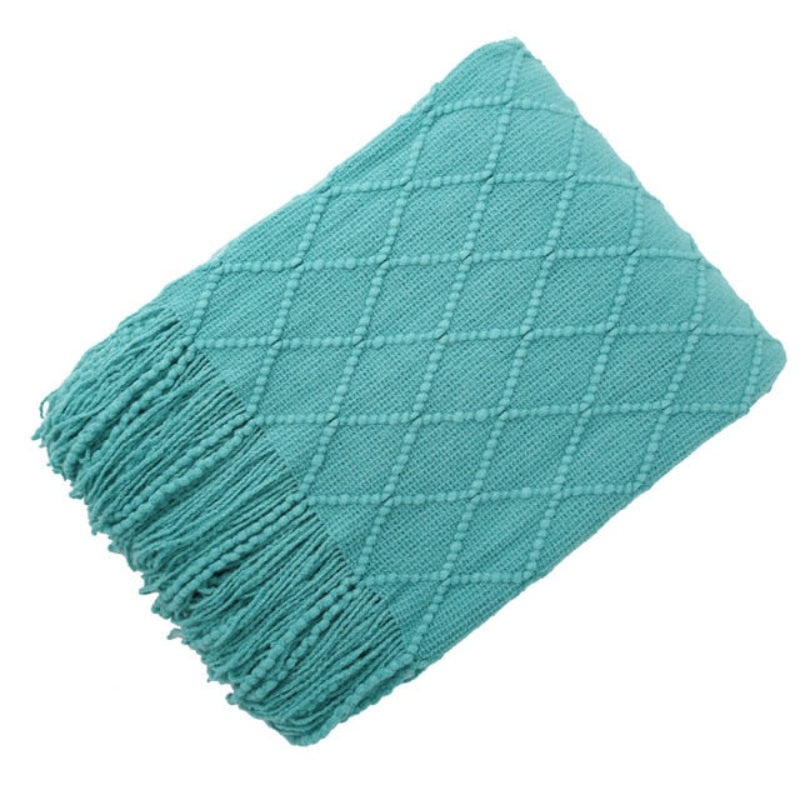Chevron Throw Blanket with Tassels – Soft Acrylic Blanket in Multiple Colors and Sizes for Cozy Home Decor 10