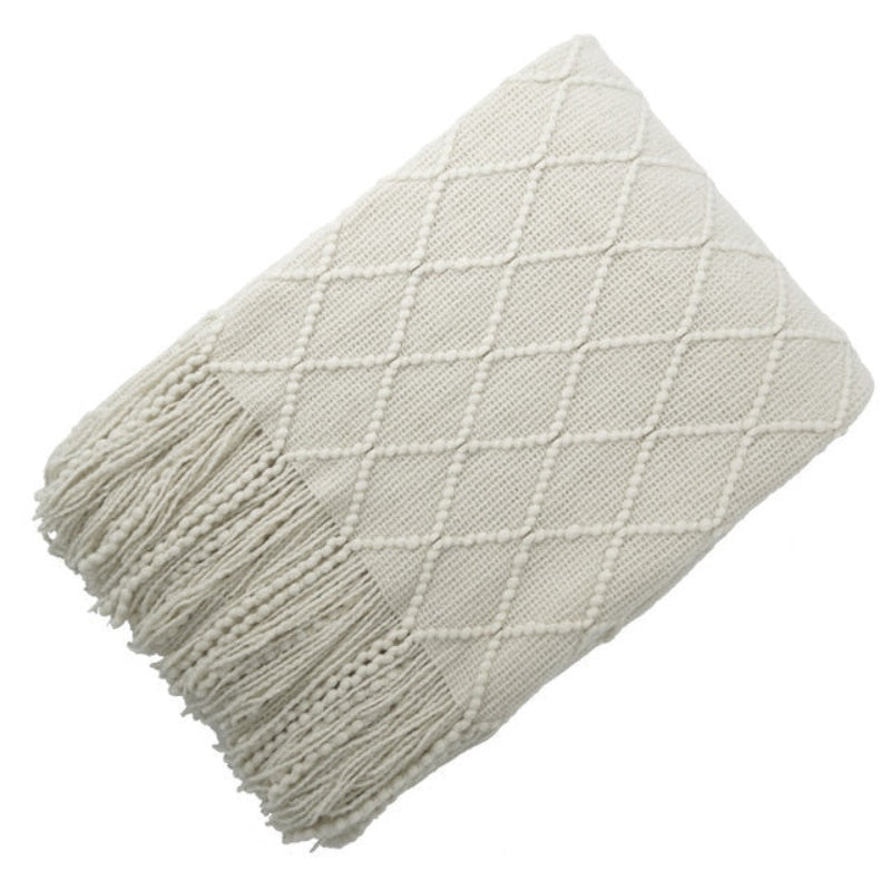 Chevron Throw Blanket with Tassels – Soft Acrylic Blanket in Multiple Colors and Sizes for Cozy Home Decor 11