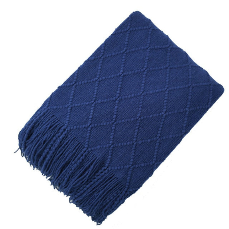 Chevron Throw Blanket with Tassels – Soft Acrylic Blanket in Multiple Colors and Sizes for Cozy Home Decor 12