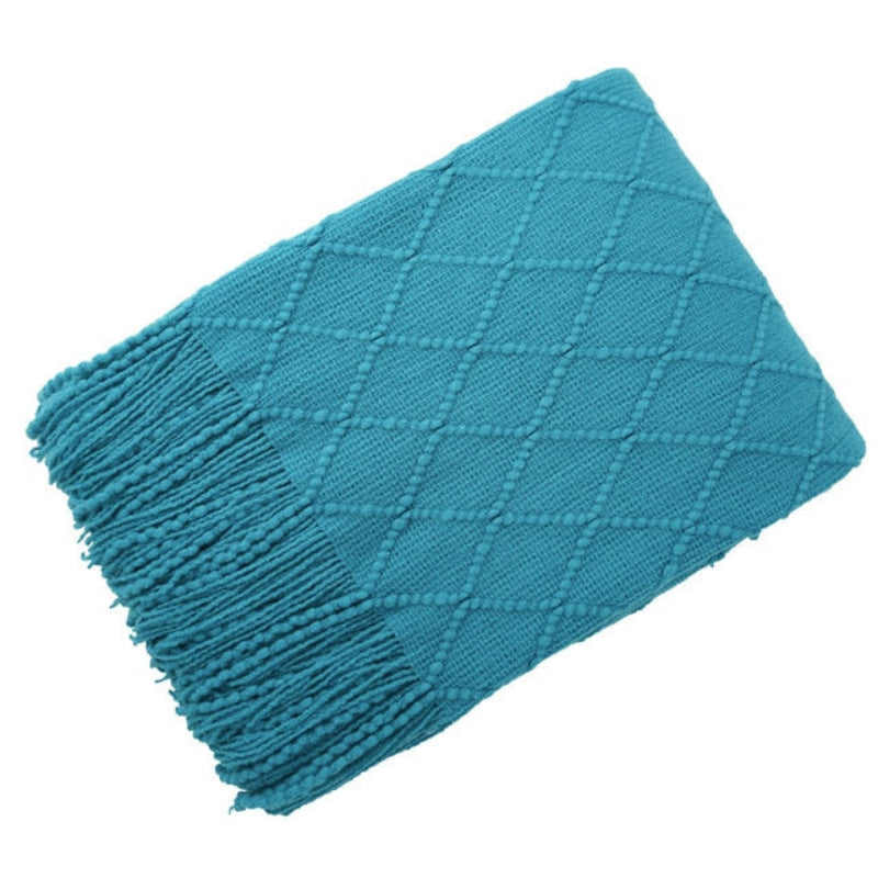 Chevron Throw Blanket with Tassels – Soft Acrylic Blanket in Multiple Colors and Sizes for Cozy Home Decor 14