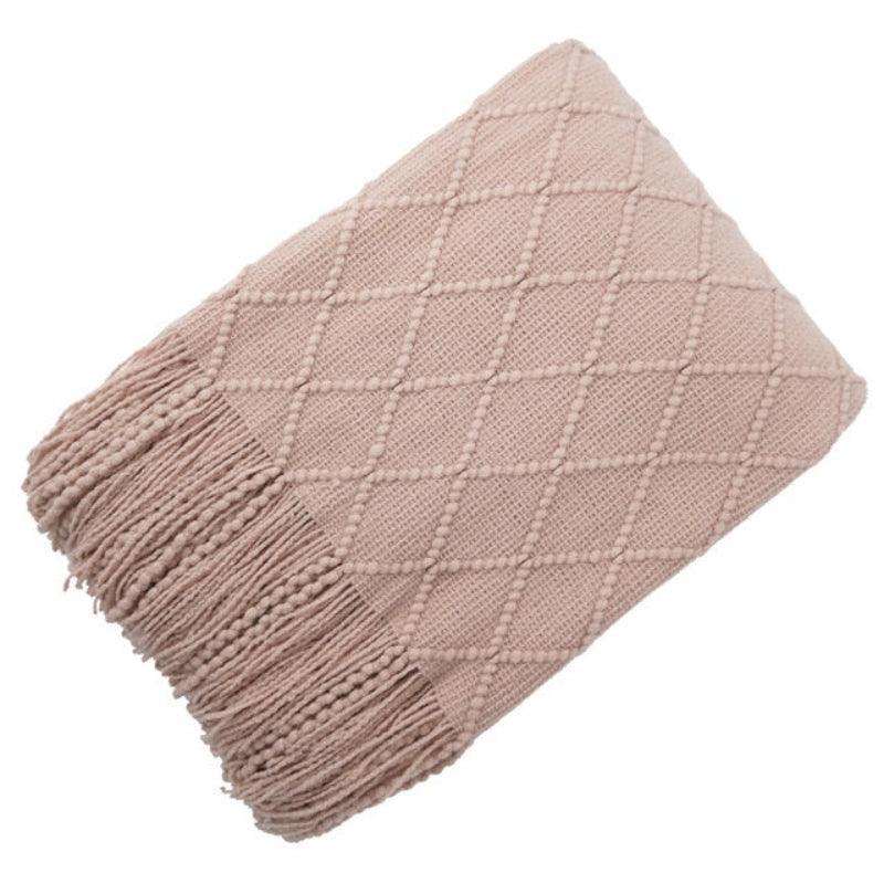 Chevron Throw Blanket with Tassels – Soft Acrylic Blanket in Multiple Colors and Sizes for Cozy Home Decor 5