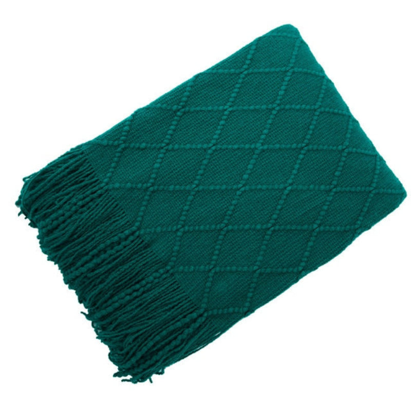 Chevron Throw Blanket with Tassels – Soft Acrylic Blanket in Multiple Colors and Sizes for Cozy Home Decor 7