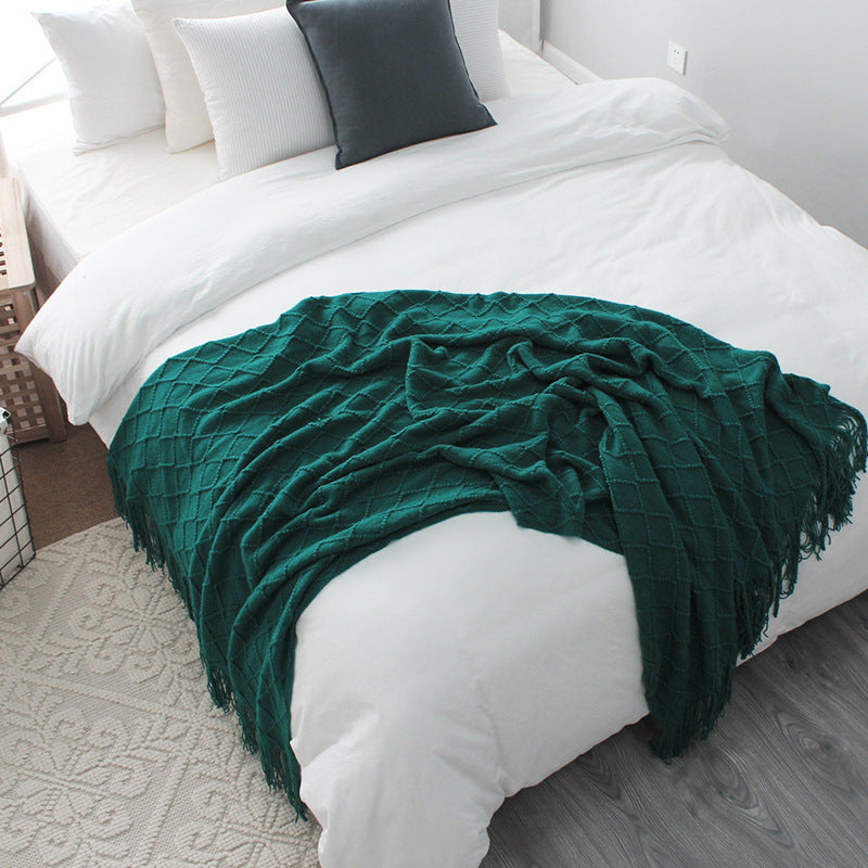 Chevron Throw Blanket with Tassels – Soft Acrylic Blanket in Multiple Colors and Sizes for Cozy Home Decor 8