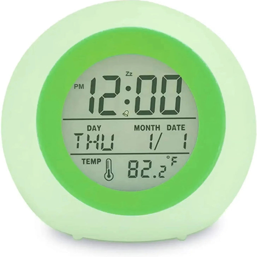 Children's Digital Alarm Clock with 7-Color Night Light, Snooze Function, and Nature Sounds for Kids' Room 10