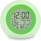 Children's Digital Alarm Clock with 7-Color Night Light, Snooze Function, and Nature Sounds for Kids' Room 10
