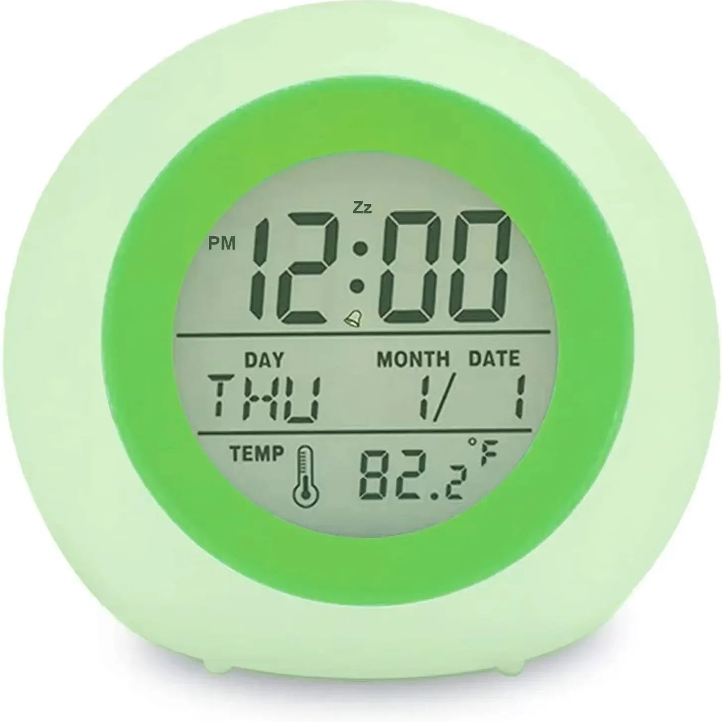 Children's Digital Alarm Clock with 7-Color Night Light, Snooze Function, and Nature Sounds for Kids' Room 10