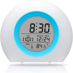 Children's Digital Alarm Clock with 7-Color Night Light, Snooze Function, and Nature Sounds for Kids' Room 9