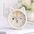 Children's Silent Alarm Clock with Night Light – Bunny Design, Compact and Safe for Kids, Whisper-Quiet Movement 1
