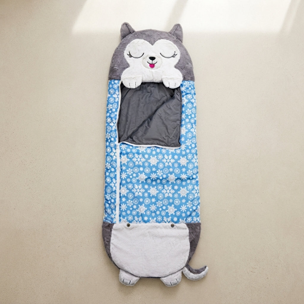Children's Sleeping Bag Soft Fleece Animal Motif Lightweight 7