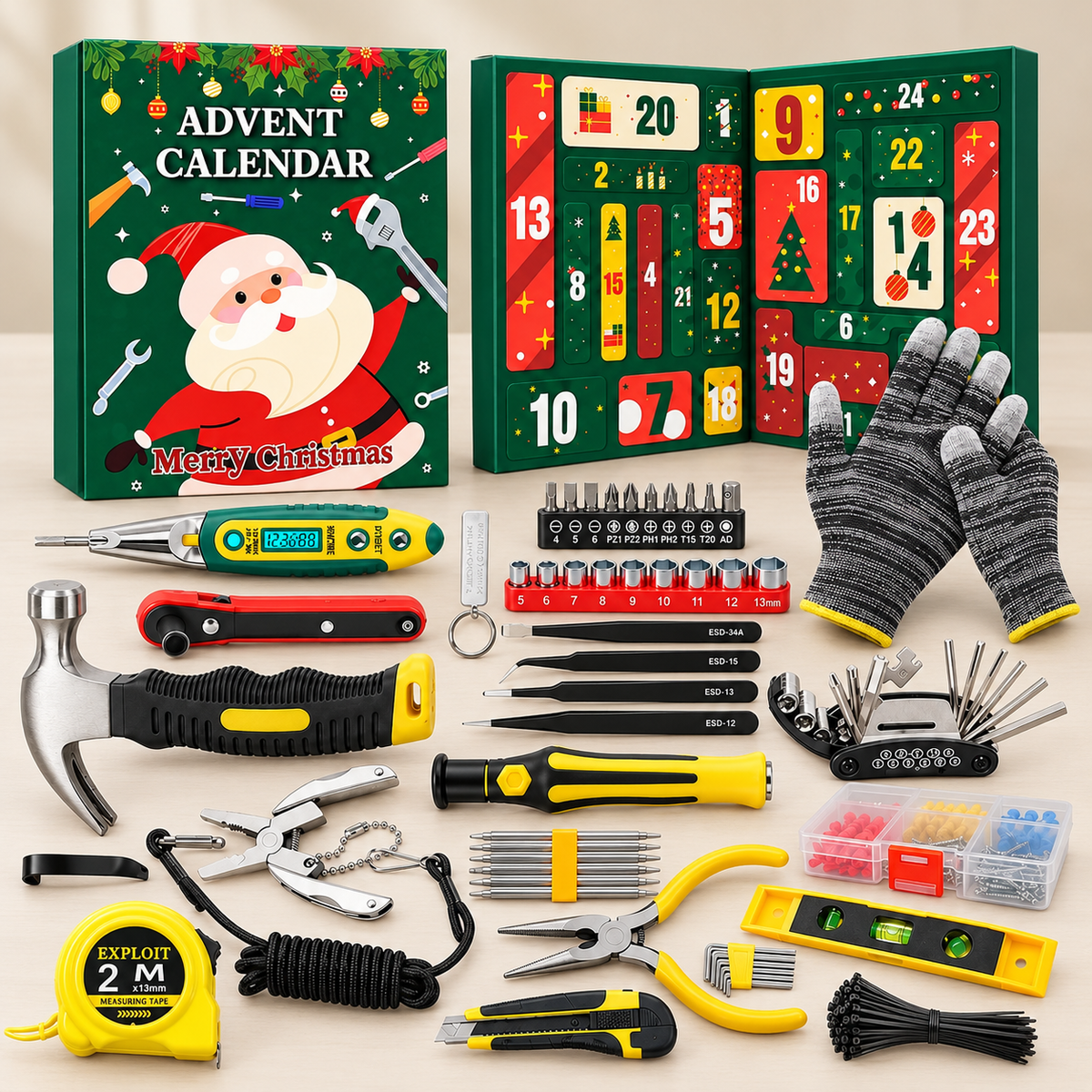 2026 Tool Advent Calendar with 24 DIY Hand Tools