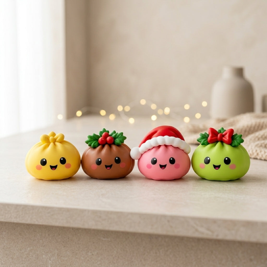 Christmas Advent Calendar with 24 Dumpling Squishy Toys 1