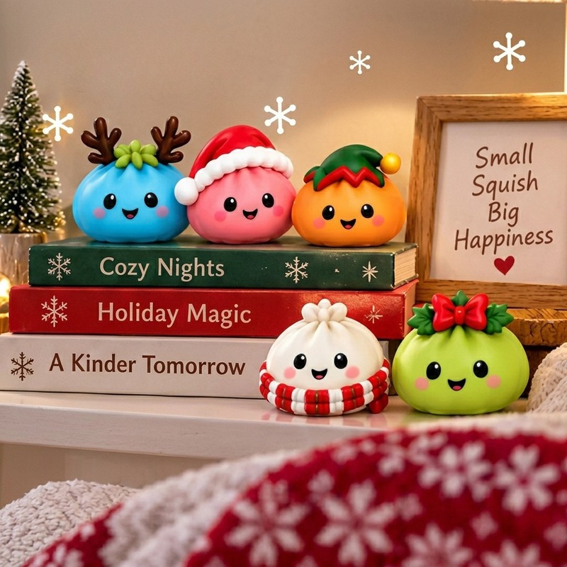 Christmas Advent Calendar with 24 Dumpling Squishy Toys 2