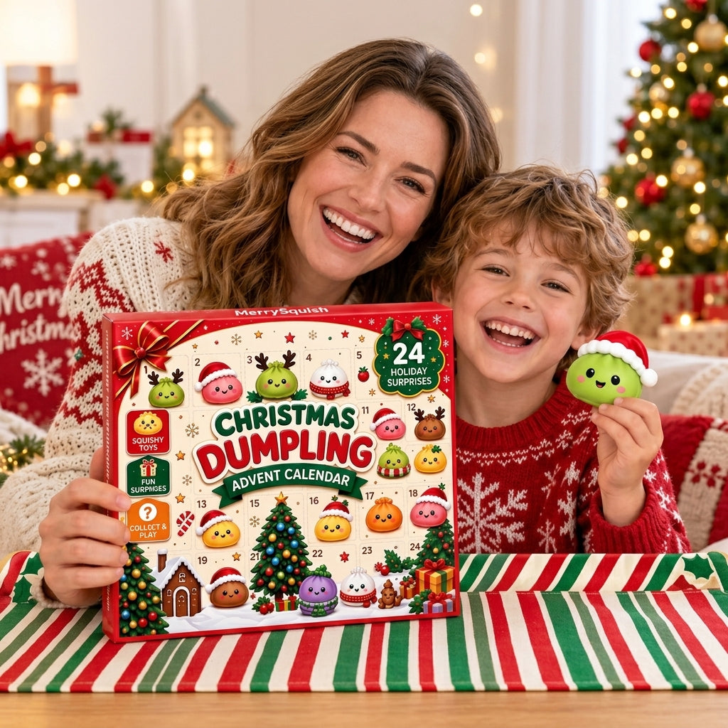 Christmas Advent Calendar with 24 Dumpling Squishy Toys 3