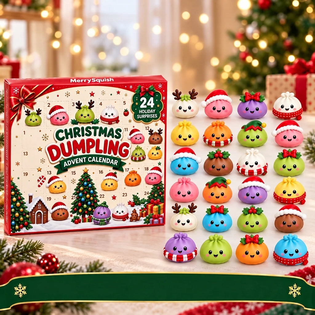 Christmas Advent Calendar with 24 Dumpling Squishy Toys 5