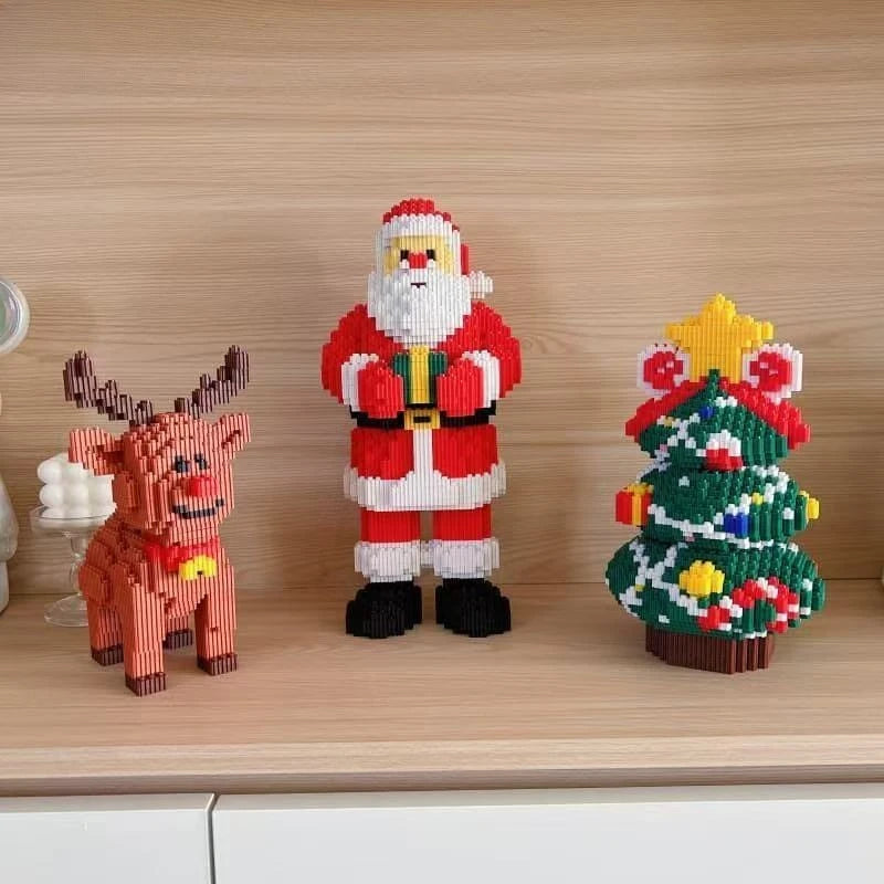 Christmas Building Block Set - 3-in-1 Santa, Reindeer & Tree 2